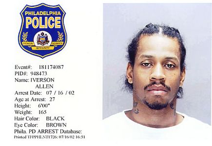 allen iverson images. Allen Iverson was stopped